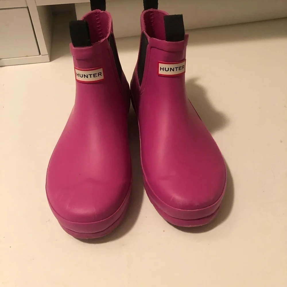 Hunter half booties pink